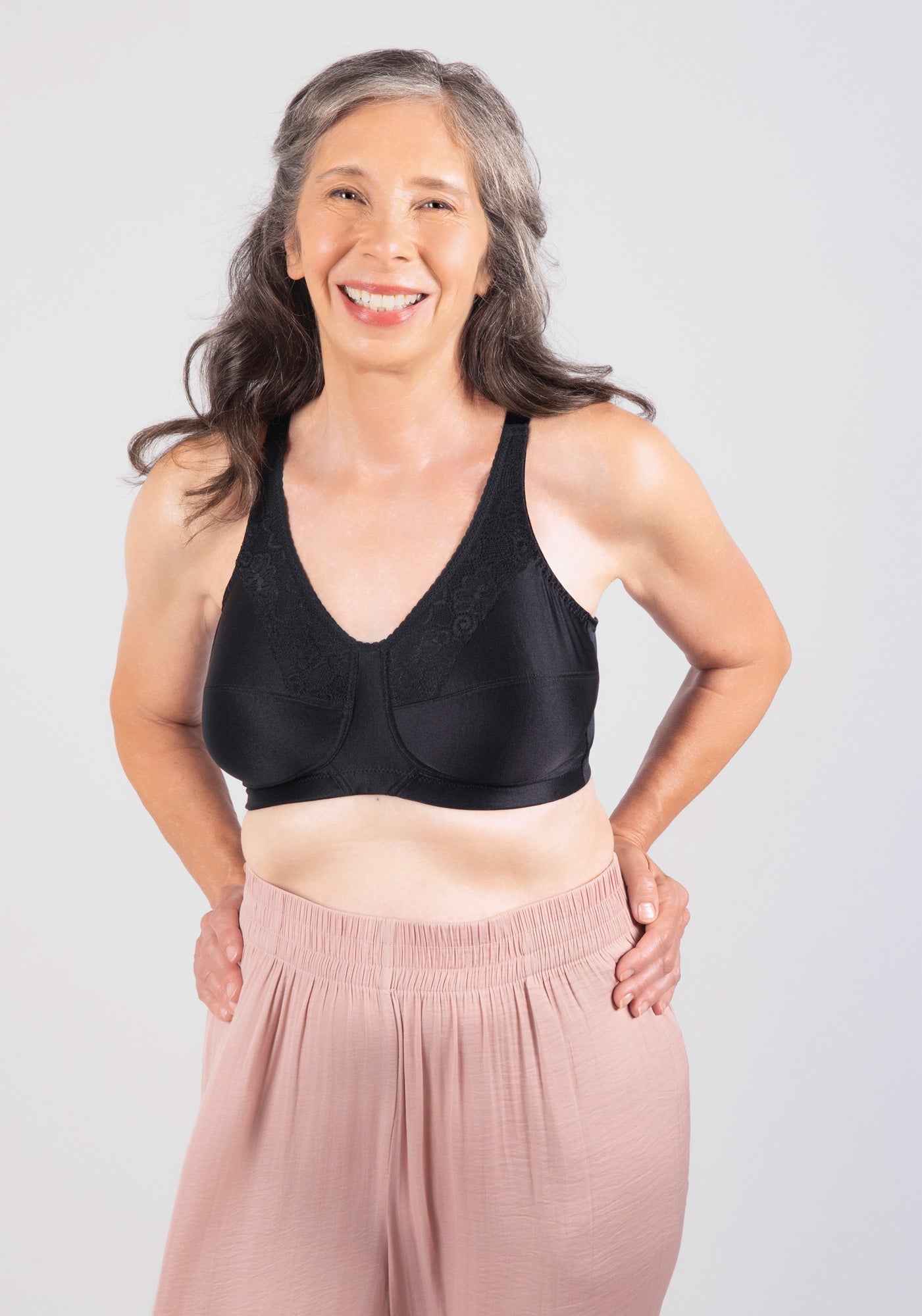 Ava Lace Accent Softcup Bra (6210 - Black)