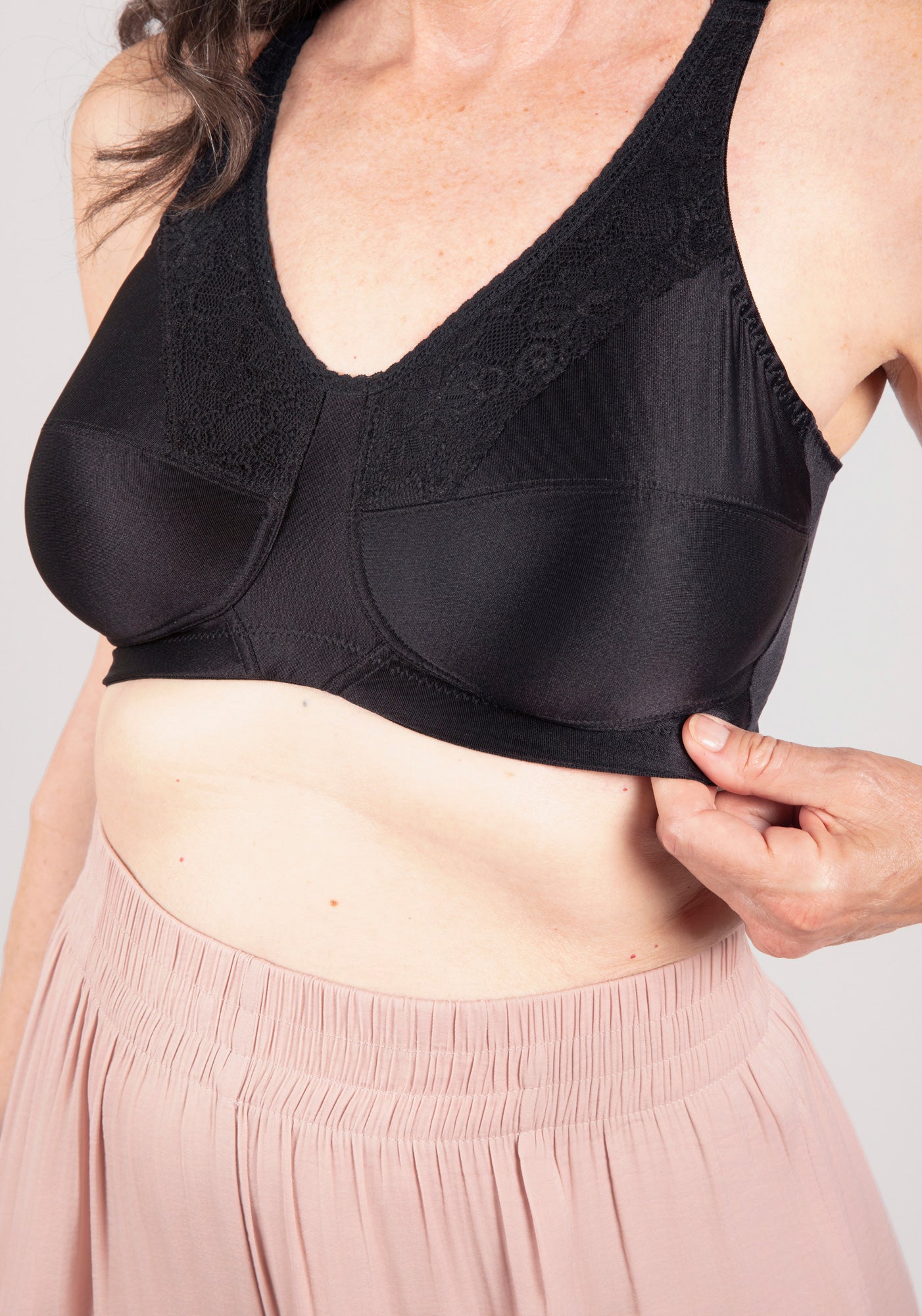 Ava Lace Accent Softcup Bra (6210 - Black)