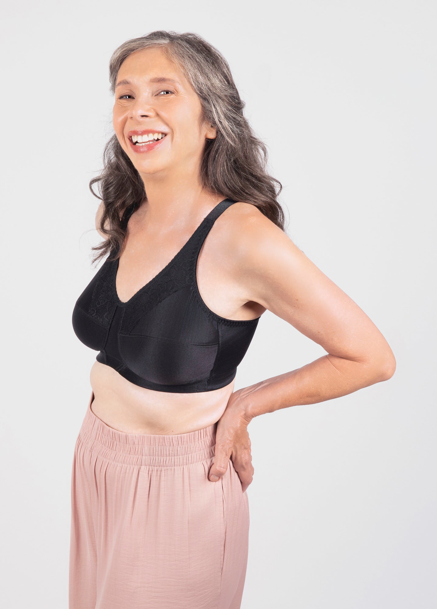 Ava Lace Accent Softcup Bra (6210 - Black)