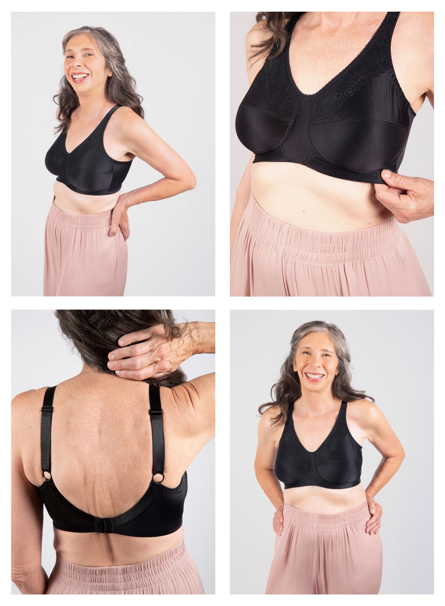 Ava Lace Accent Softcup Bra (6210 - Black)