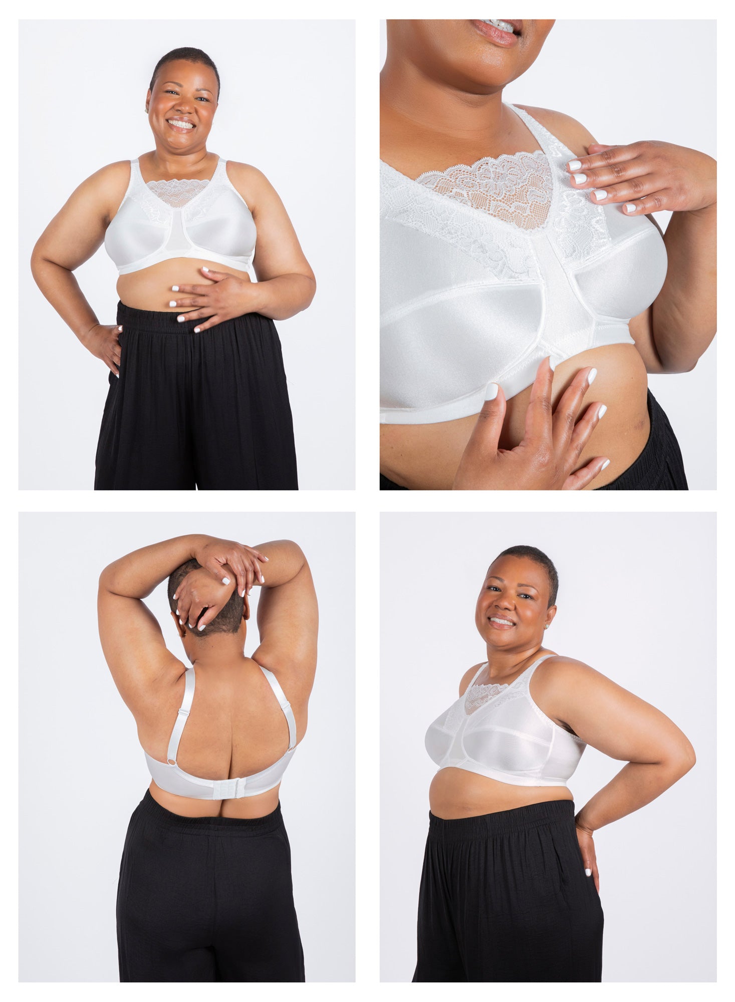 Rosa Lace Camisole Panel Softcup Bra (6419 - Off White)
