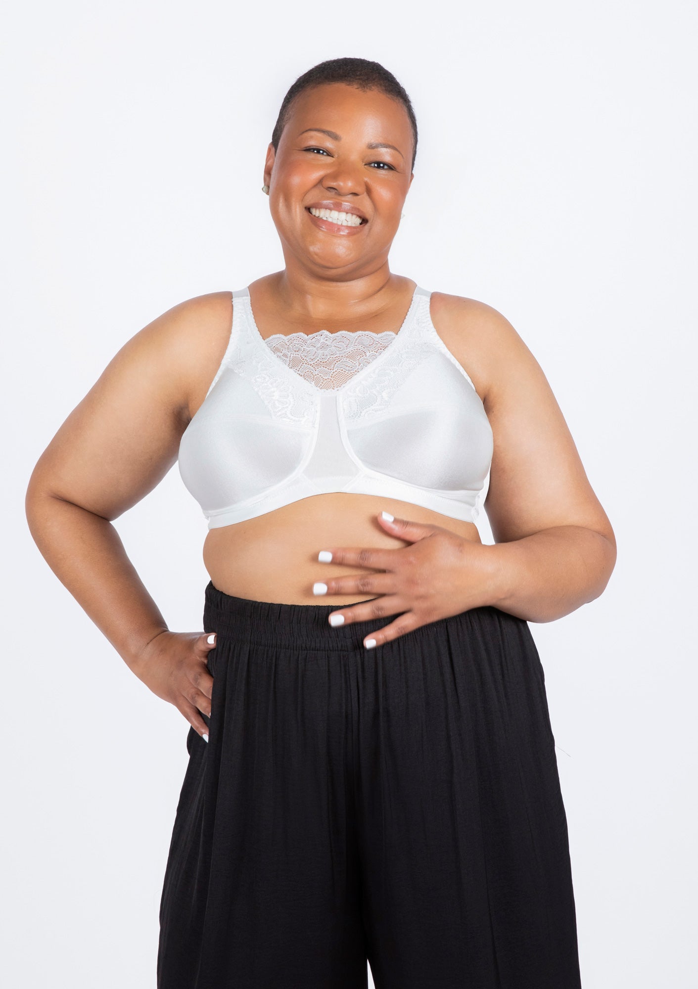 Rosa Lace Camisole Panel Softcup Bra (6419 - Off White)