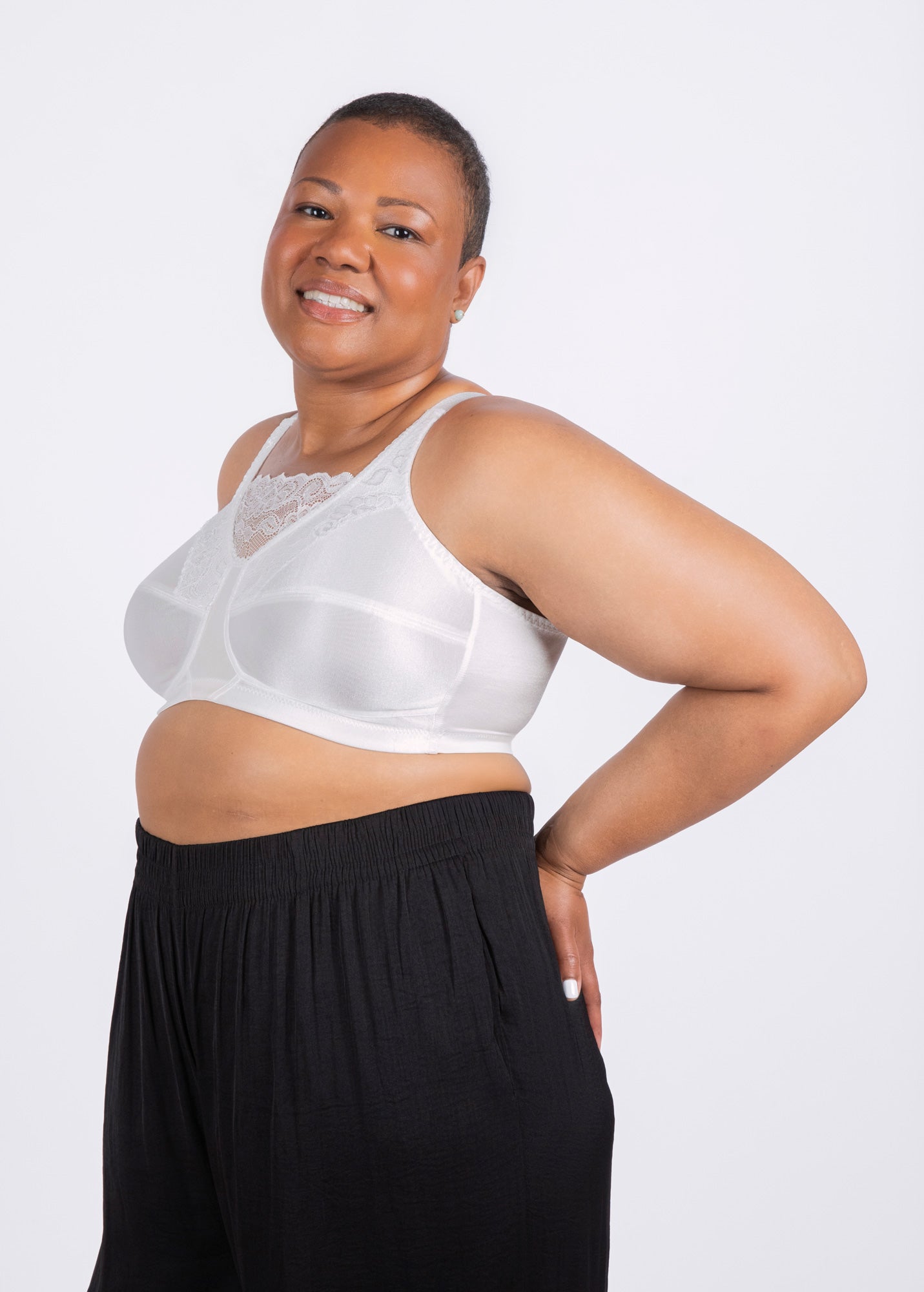 Rosa Lace Camisole Panel Softcup Bra (6419 - Off White)