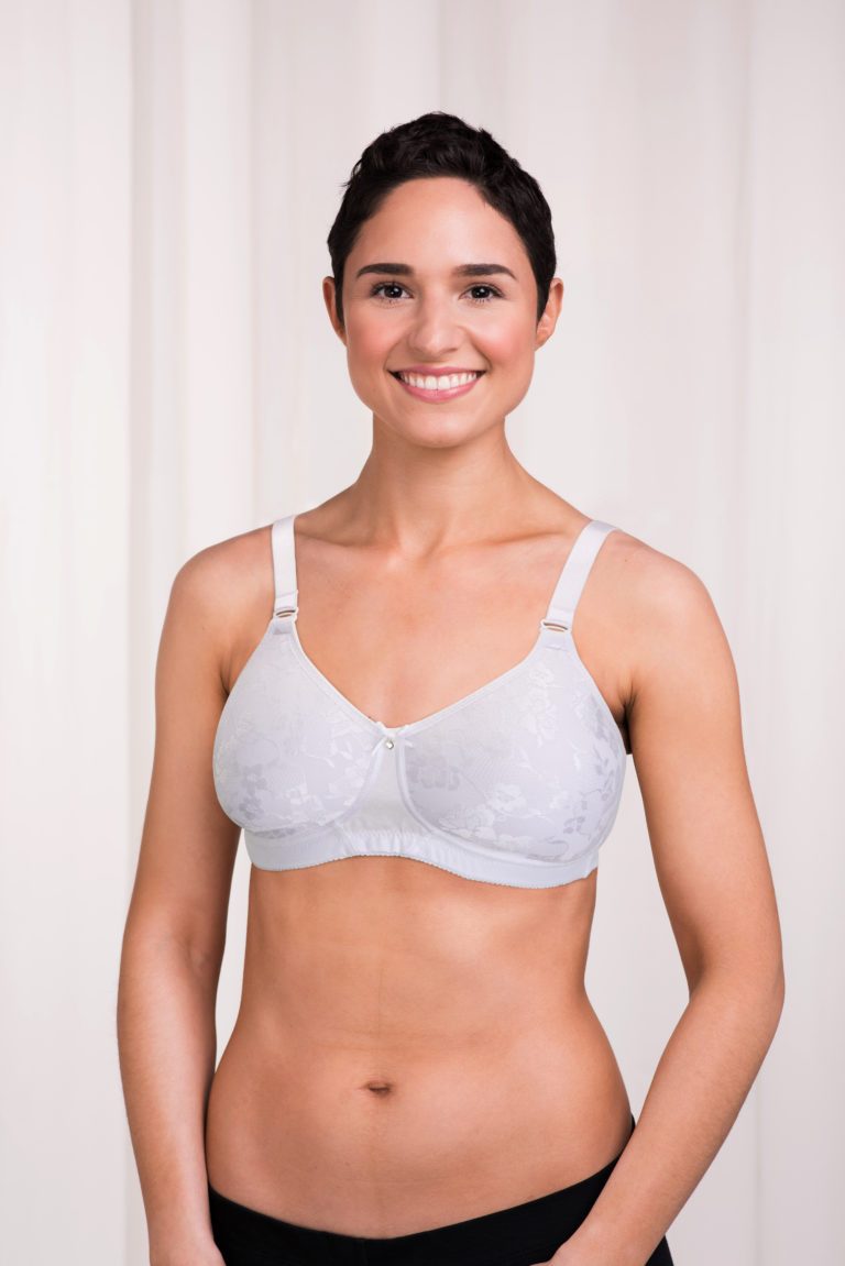 Susa Care Pack of 2 Wireless Mastectomy Bra 9848 34-46 B-D White with Div  Colour